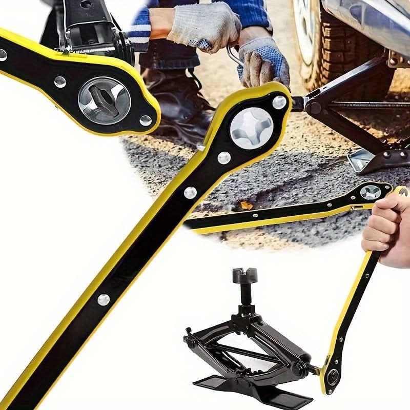 360° Ratchet Jack Wrench, Rust-Resistant Metal