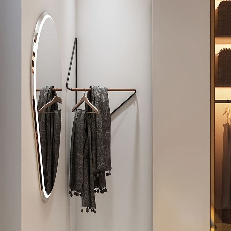 Nordic Style Corner Wall-Mounted Clothes Rack - Modern Minimalist Hat