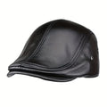 Men’s Leather Gatsby Ivy Cap – Hat with PU Strap