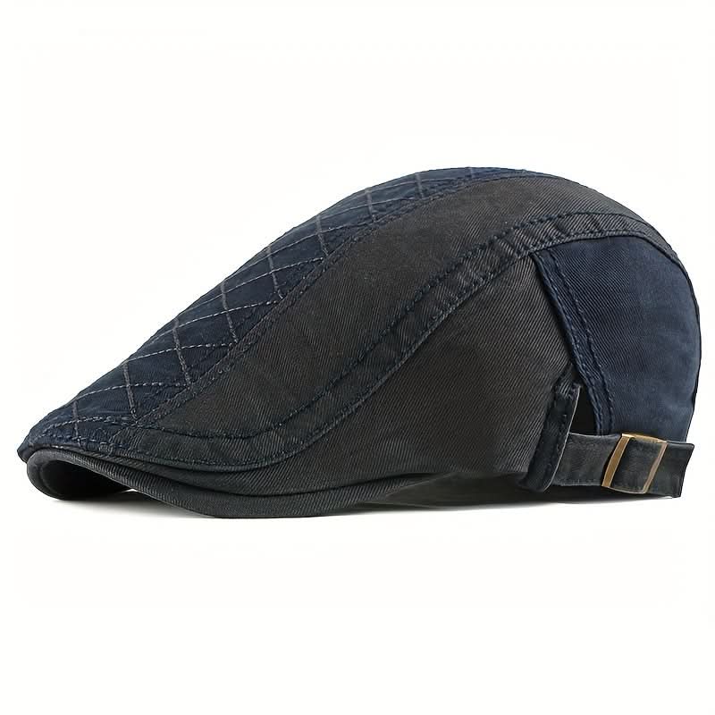 Men’s Vintage Newsboy Flat Cap – Adjustable, Lightweight Polyester
