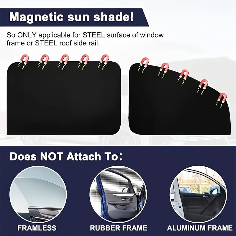 Magnetic Car Privacy Curtains for Sedans – UV-Resistant Window Shades