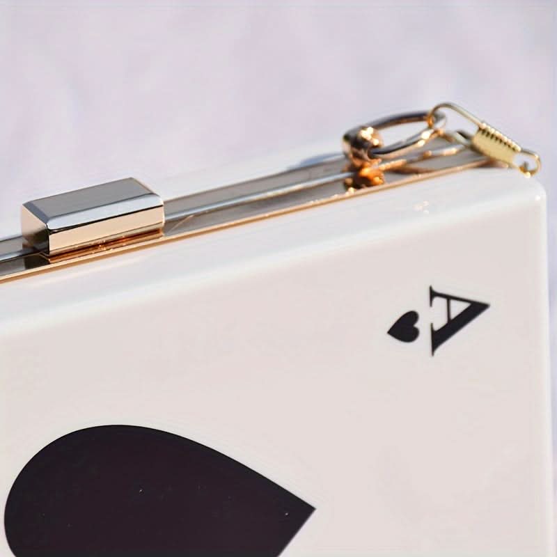 Ace of Spades Acrylic Clutch Bag