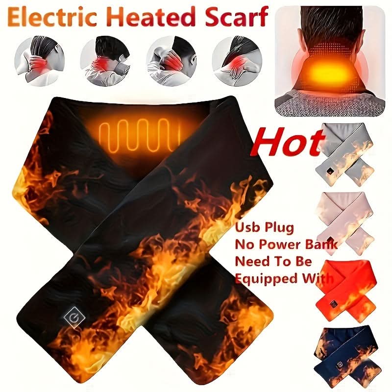 USB Heated Scarf – Adjustable Temperature, Neck & Knee Protection