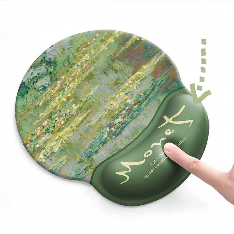 Oil Painting Water Lily Mouse Pad with Wrist Support