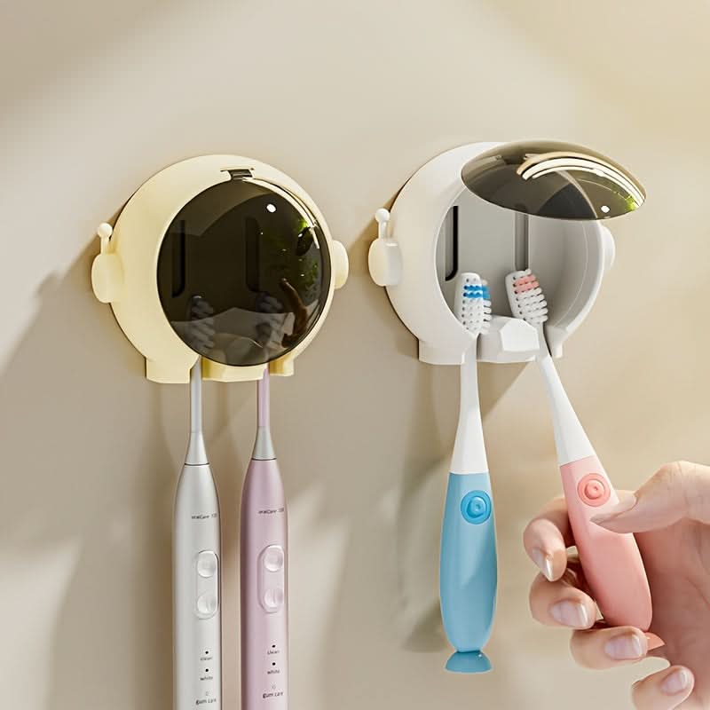 Astronaut Wall-Mounted Toothbrush Holder Organizer