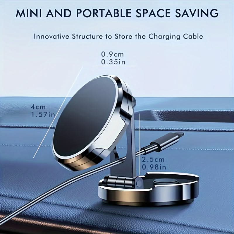 Magnetic Car Phone Mount with 360° Rotation
