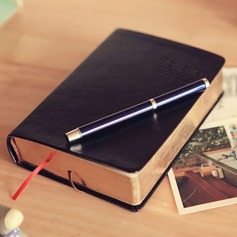 Vintage A6 Journal with Golden Trim – Extra Thick Pages