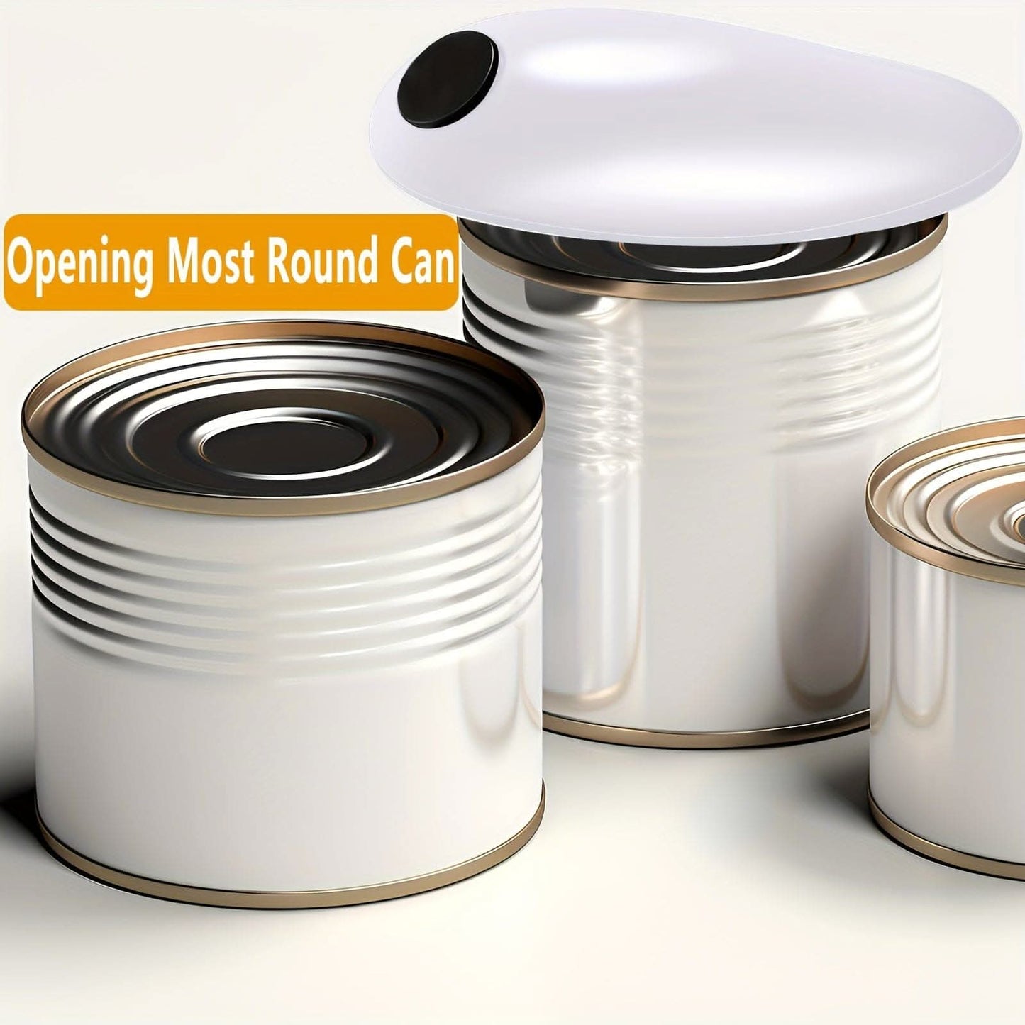 Electric Can Opener – Automatic, Smooth Edge, Battery-Operated