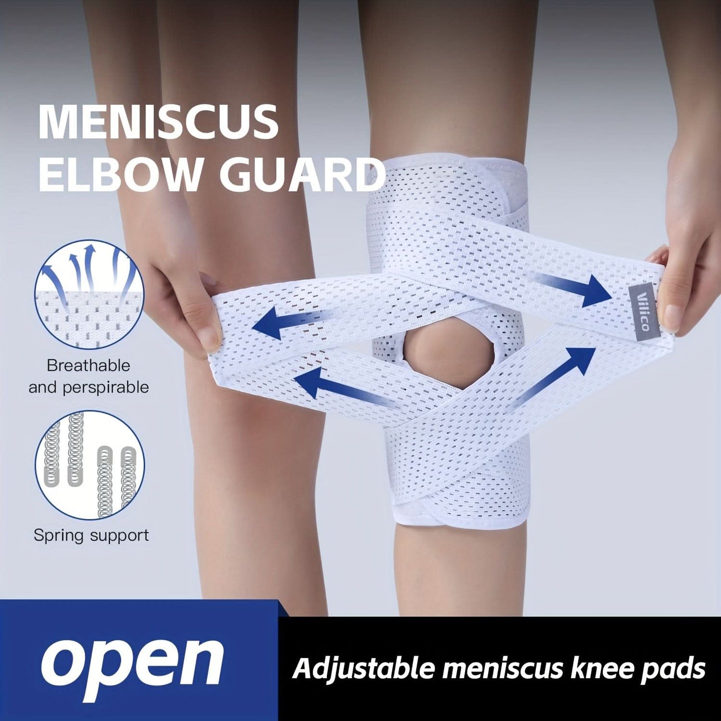 Compression Knee Sleeve with Spring Stabilizers – Fitness Support
