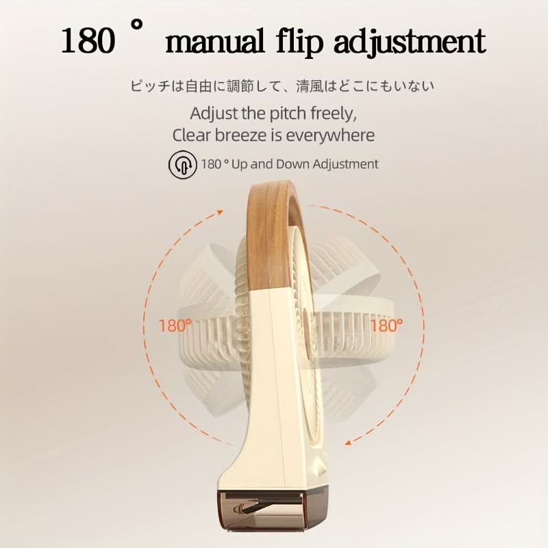 USB-Powered Evaporative Desk Fan – 3-Speed Portable Air Cooler with 180° Tilt