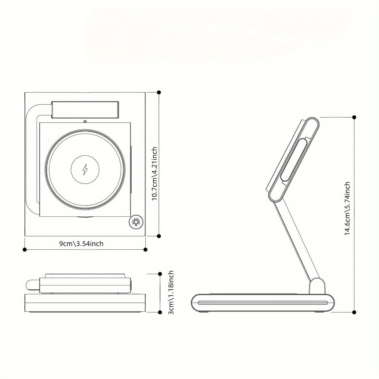 3-in-1 Foldable Magnetic Wireless Charger Dock
