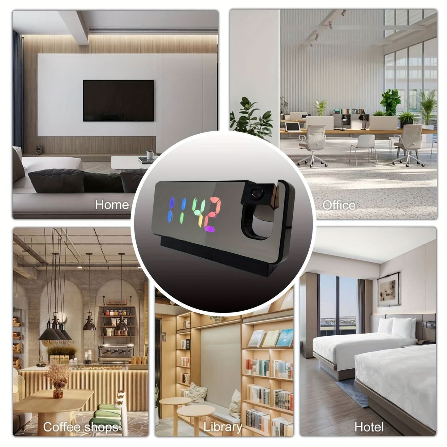 4K HD Clock with Projection