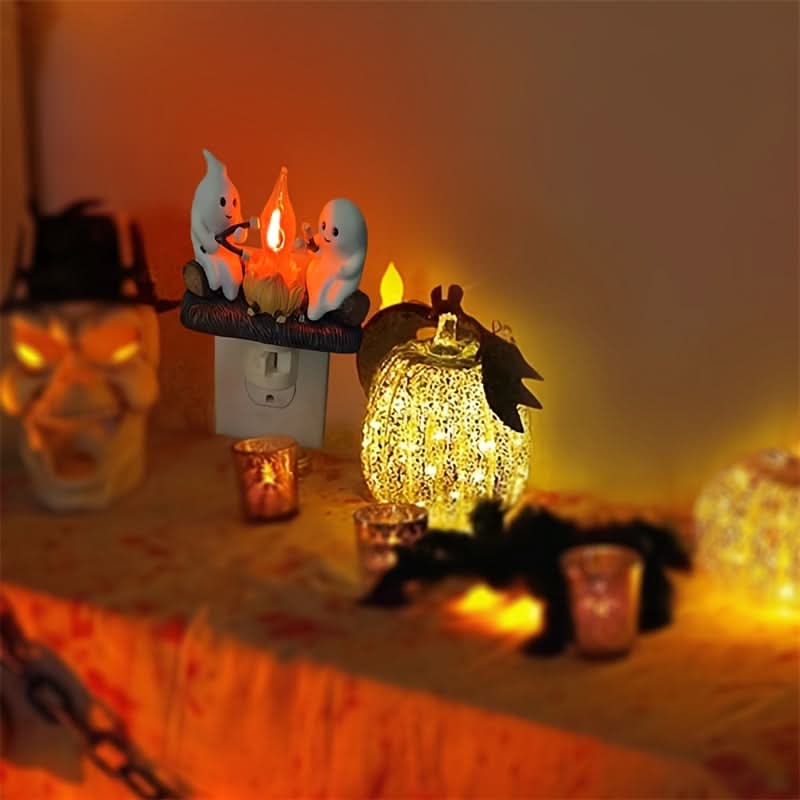 Ghost Campfire Flickering Night Light - 3D LED Faux Campfire