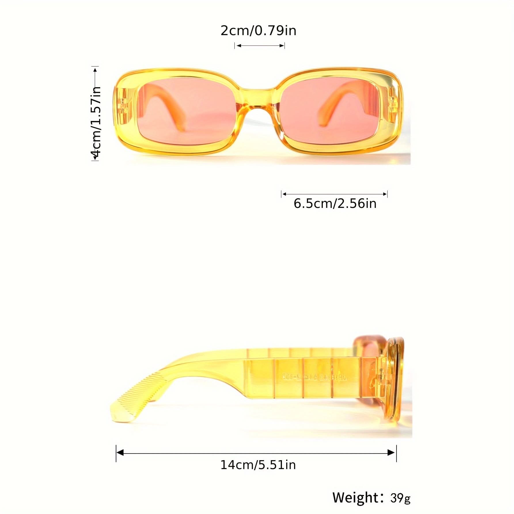 Cyberpunk Yellow Tinted Square Glasses for Women - Anime Alloy Eyewear