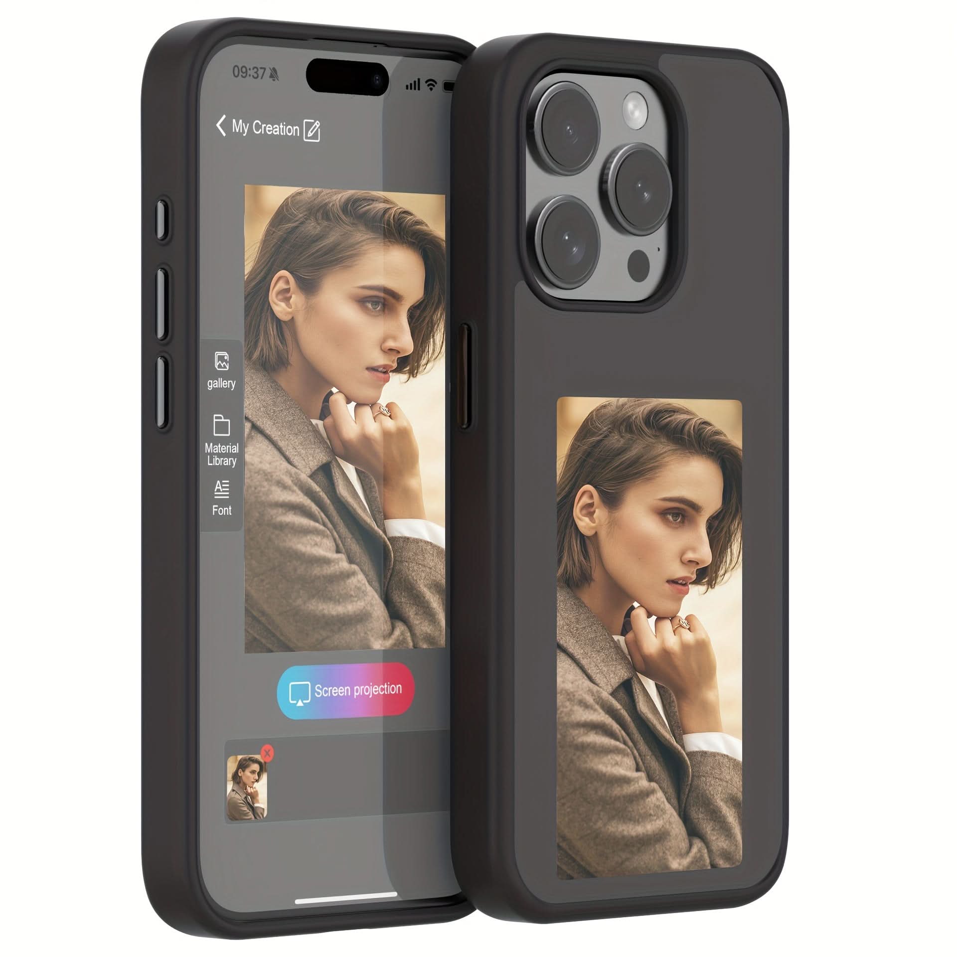 E Ink Display Silicone Phone Case - NFC