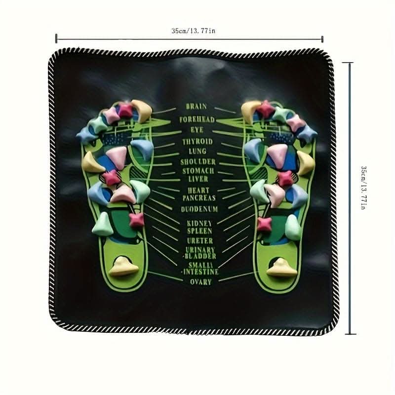 Colorful Stone Square Foot Massager Cushion