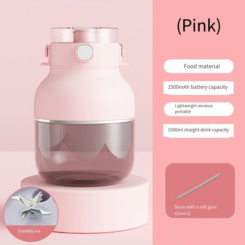 Portable Electric Juice Cup – 800ml USB Rechargeable Juicer Blender