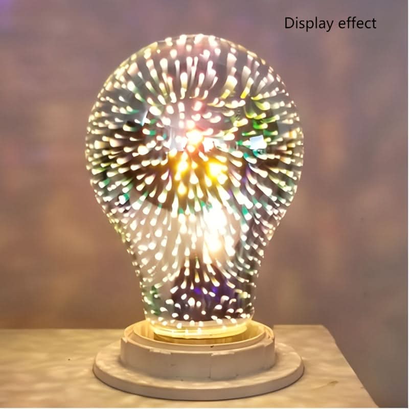 RGB Colorful Glass Fireworks Light Bulb