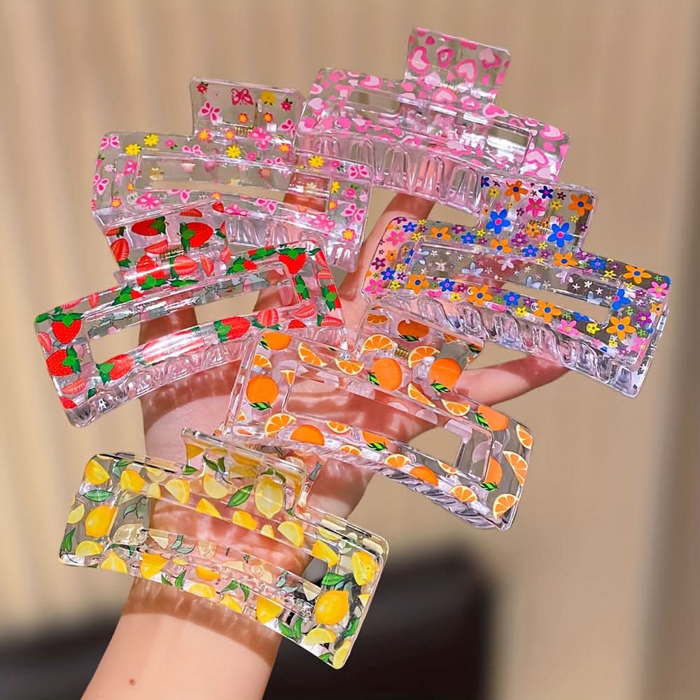 6-Piece Square Hair Clip Set for Women – Minimalist, Strong Hold
