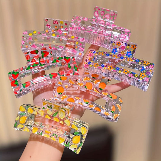 6-Piece Square Hair Clip Set for Women – Minimalist, Strong Hold