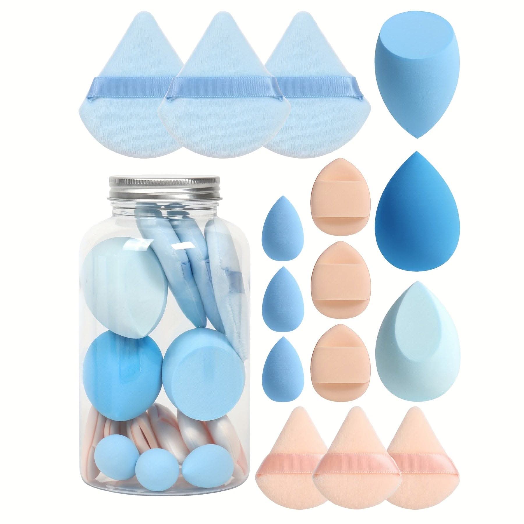 15-Piece Makeup Tool Set in Jar