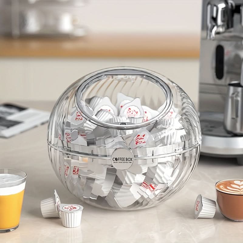 Transparent Oval Coffee Pod Holder – Clear Storage Container