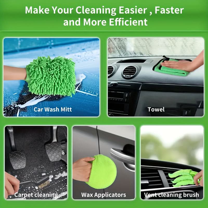 14-Piece Car Cleaning Kit- Electric Cleaning Brush Set