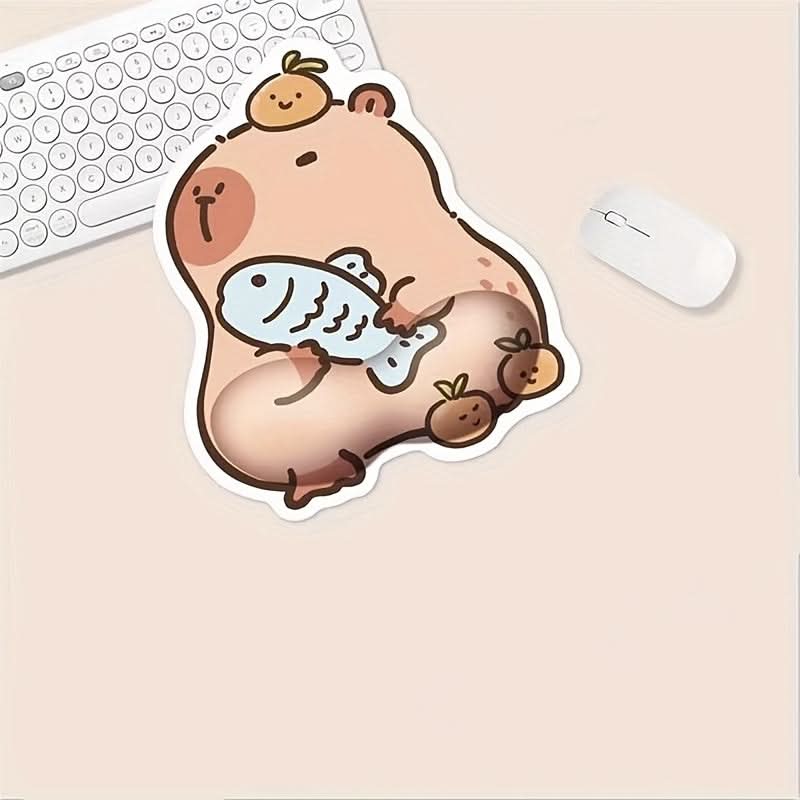 Cute Guinea Pig Mouse Pad with Wrist Support