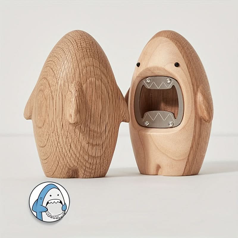 Wooden Shark Bottle Opener, Unique Bar Accessory