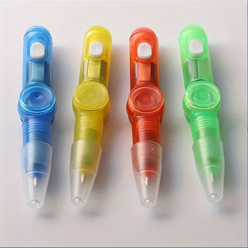2-Pack LED Fidget Spinner Pens – Glow-in-the-Dark