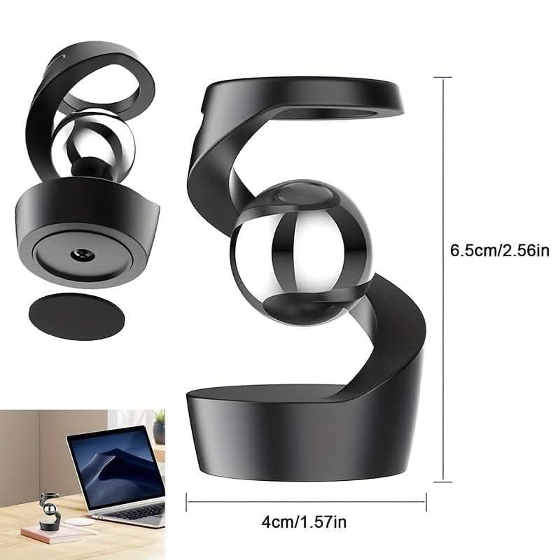 Metal Kinetic Desk Sculpture – Rotating Balance Art for Office & Home Decor