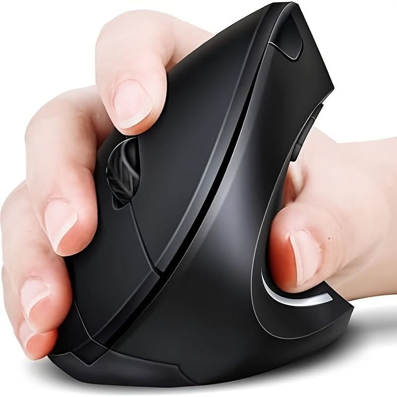 Wireless Ergonomic Vertical Mouse, 6-Button, Right-Handed