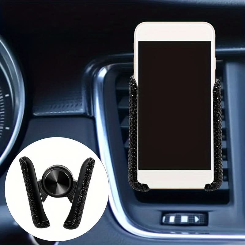 Car Phone Holder with Artificial Diamond