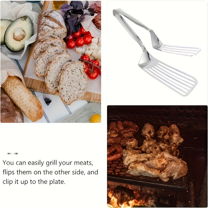 Premium Stainless Steel Serving Tongs for Kitchen