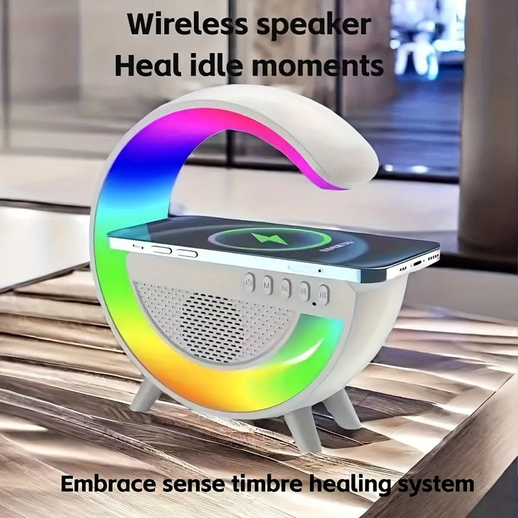 Wireless Smart Light Speaker -Sleep Alarm Clock with Mobile Phone Wireless Charging