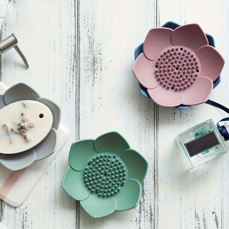 Lotus Design Silicone Soap Box – Stylish & Functional