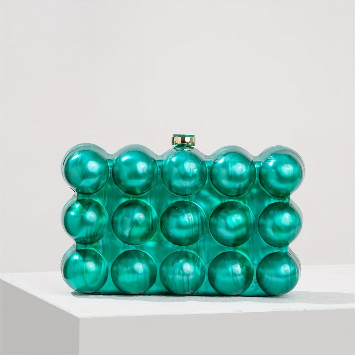 Green Acrylic Bubble Clutch – Luxury Evening Bag