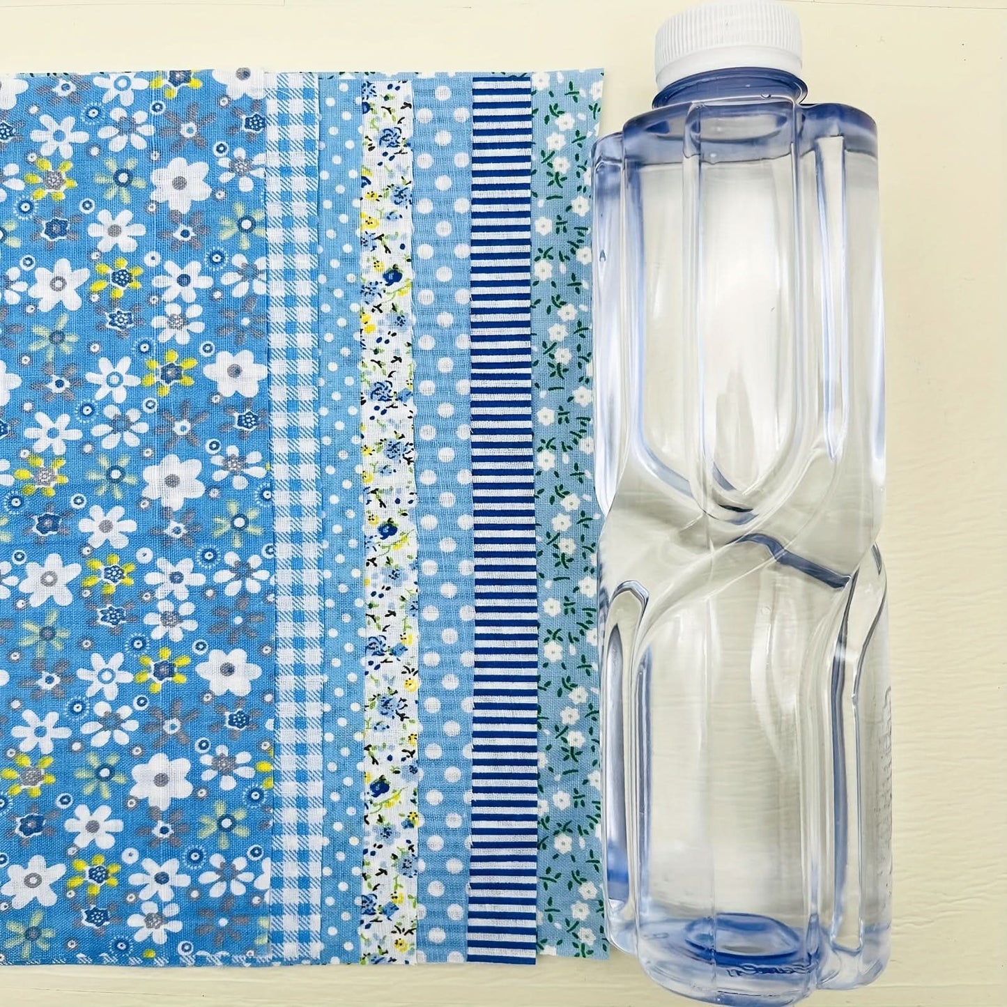 7-Piece Premium Blue Cotton Fabric Bundle