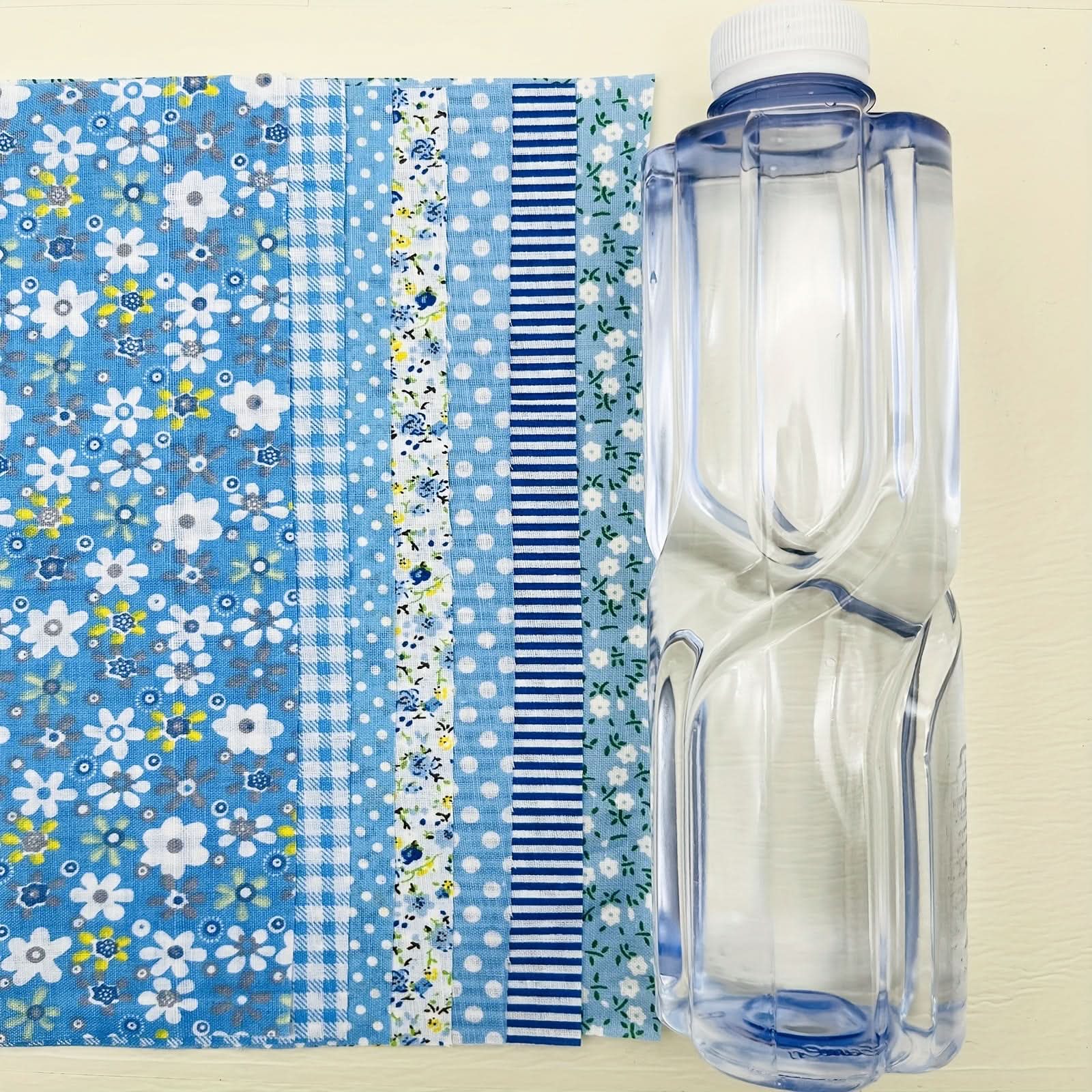7-Piece Premium Blue Cotton Fabric Bundle