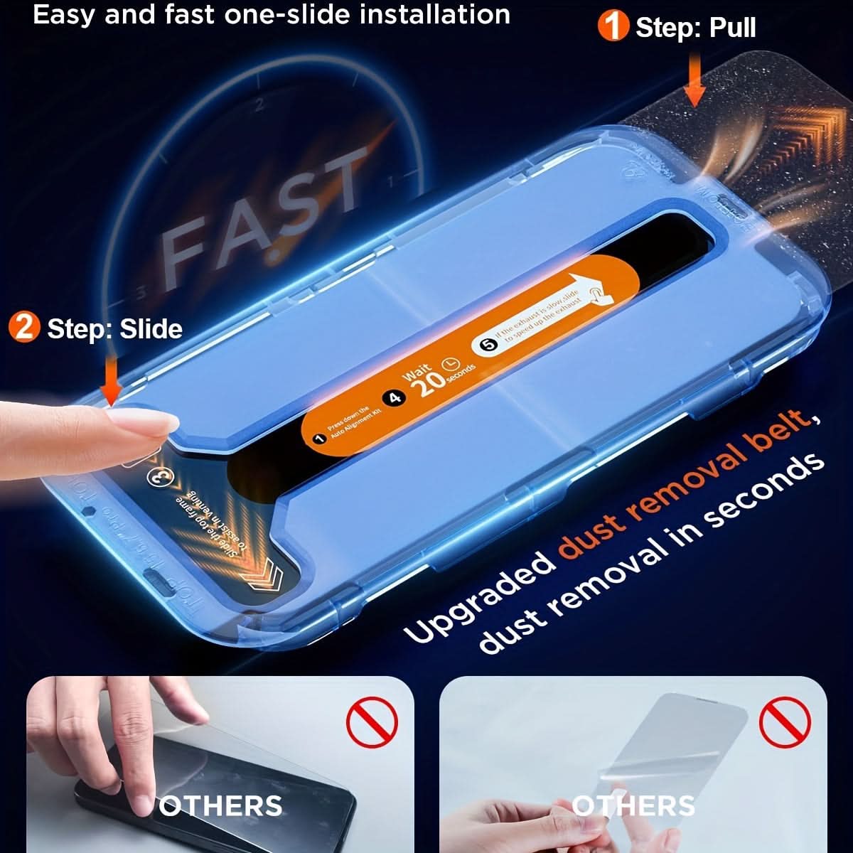 iPhone 15/16 Pro Max Privacy Screen Protector 4-Pack