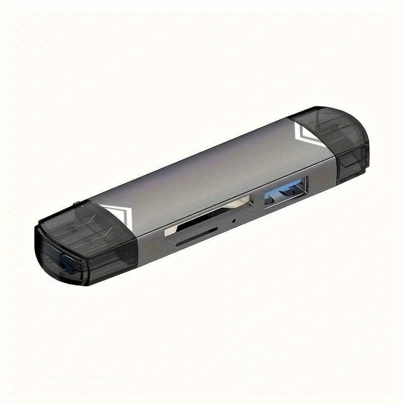 6-in-1 USB 3.0 Card Reader - High-Speed 5Gbps Transfer with Type-C Interface