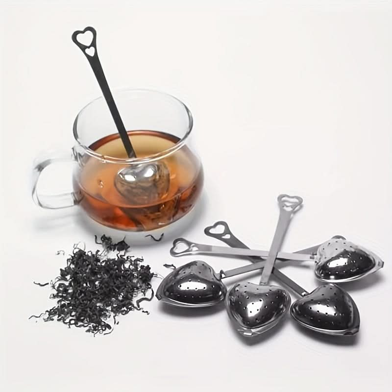 Heart-Shaped Stainless Steel Tea Strainer