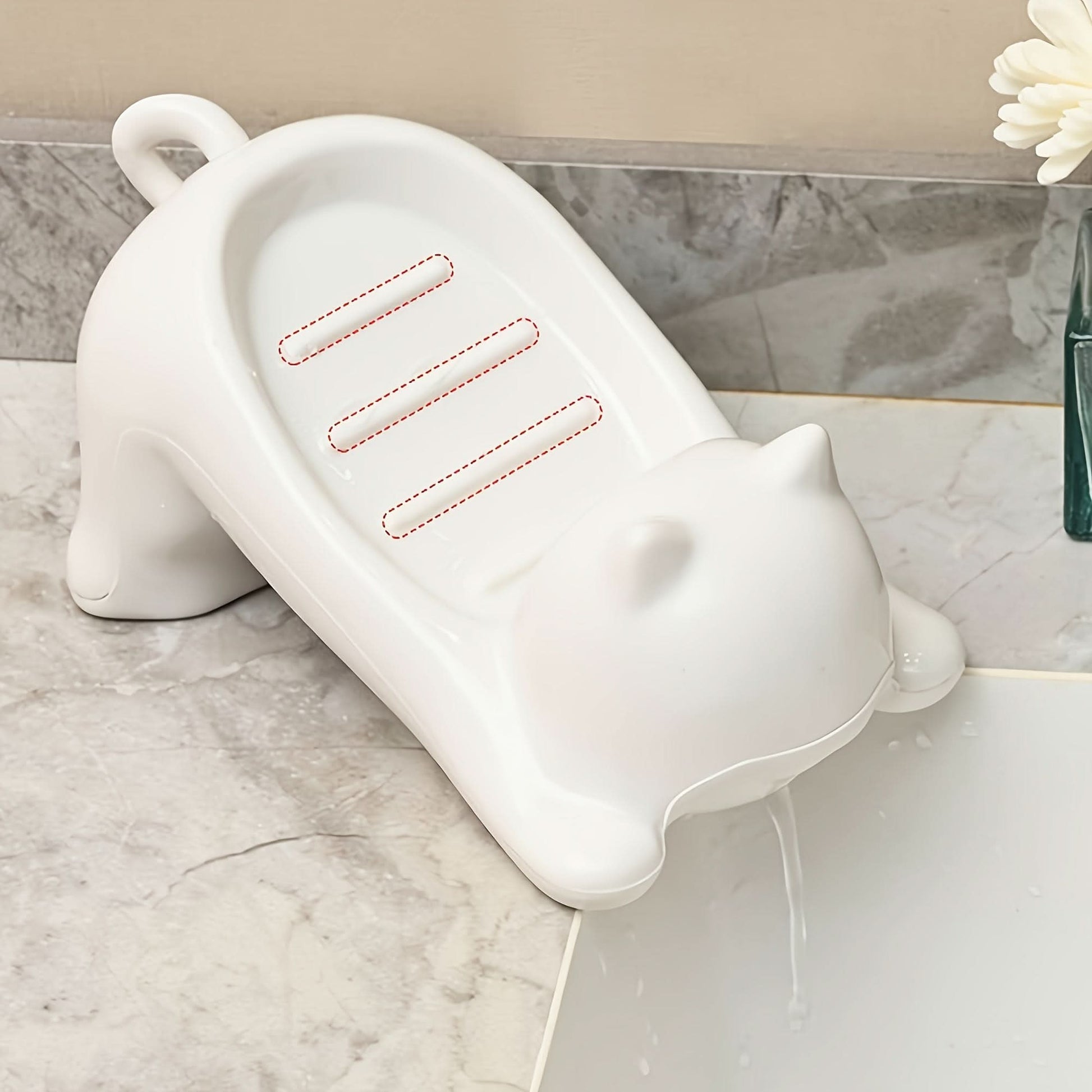 Cat-Shaped Soap Dishes – Self-Draining Plastic Soap Holders