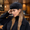 Elegant Women’s Beige Beret Hat – Sun Protection