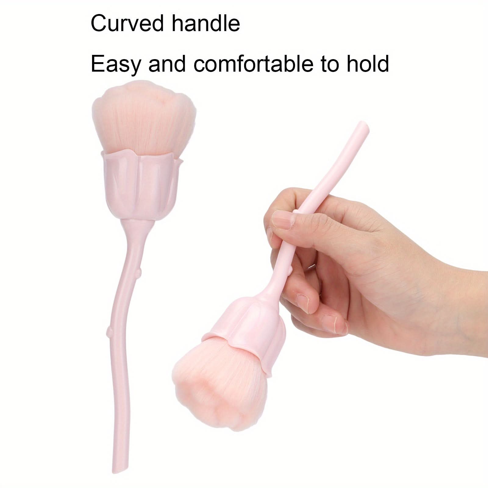 Soft Rose Makeup & Nail Art Brushes Set