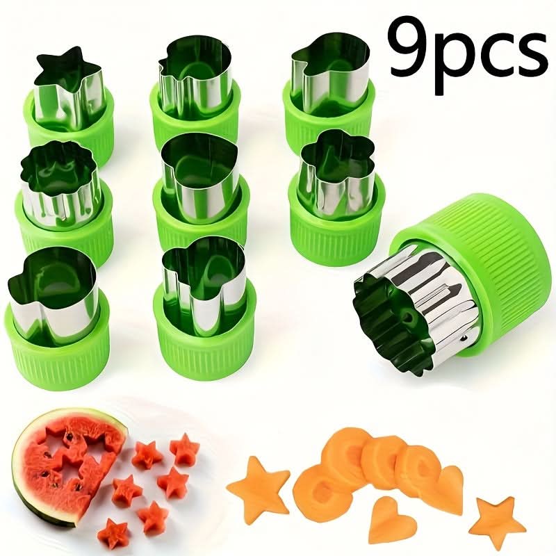 Mini Vegetable & Pastry Cutter Set - 9pcs