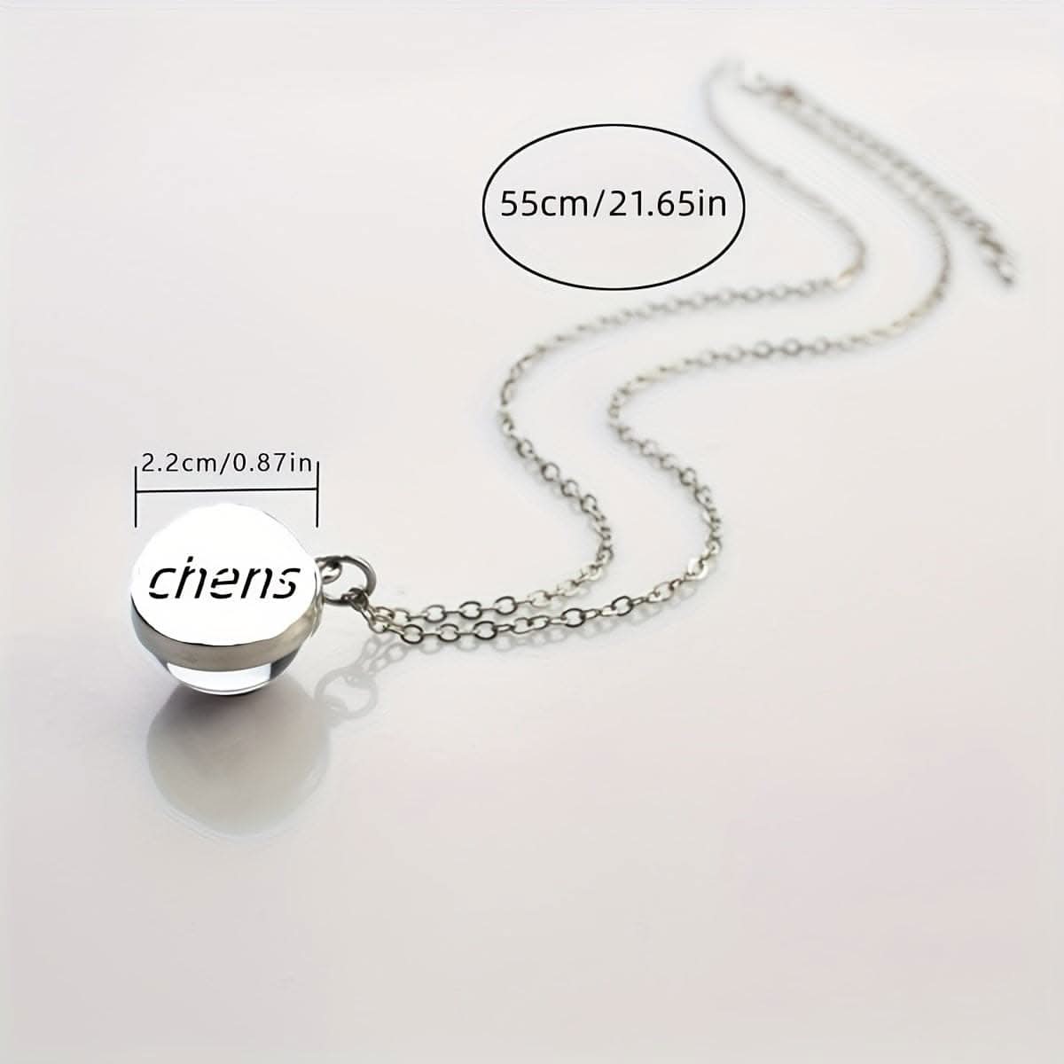 Solar System Glass Pendant Necklace - Celestial Jewelry
