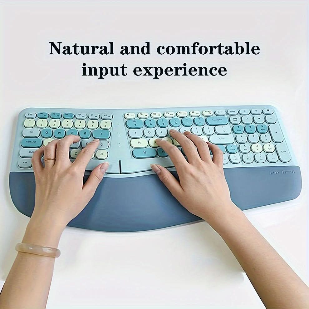 Ergonomic Wireless Keyboard & Mouse Set - 2.4G Wireless