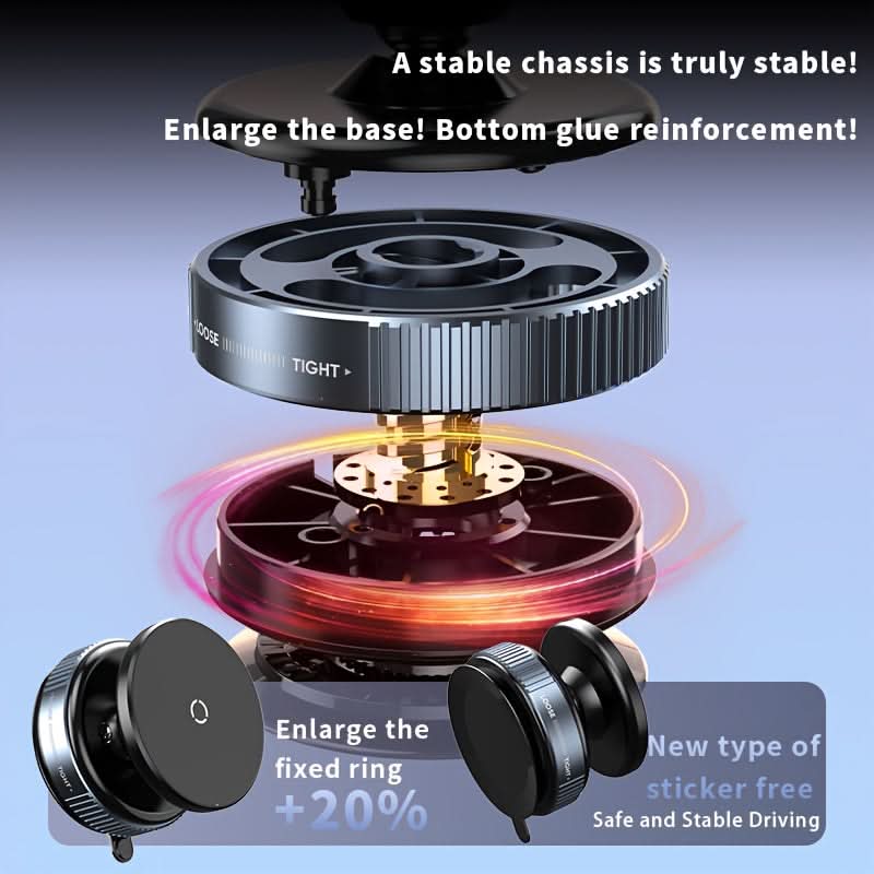 Rotating Magnetic Suction Cup Phone Holder – Portable