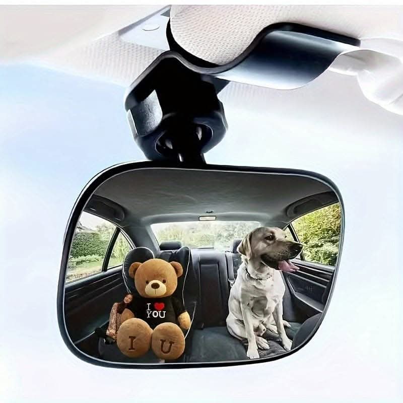 Wide Angle Convex Rearview Mirror, Adjustable Backseat Car Mirror